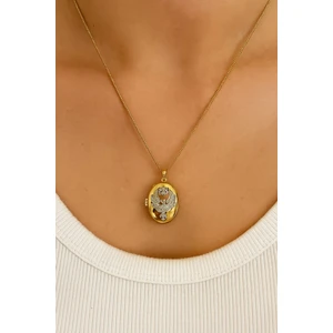 Anka Kuşu  Alya Kolye Çelik 