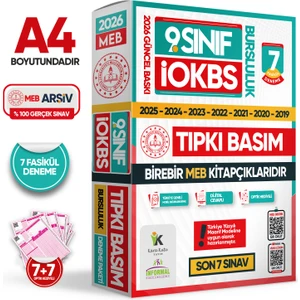2026 9.sınıf İokbs (Bursluluk Sınavı) Meb Çıkmış Soru Tıpkı Basım Deneme Paketi 7li Türkiye Geneli