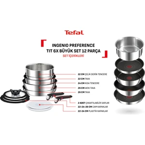 Titanyum 6X Ingenio Preference 12 Parça Büyük Set - 2100125560