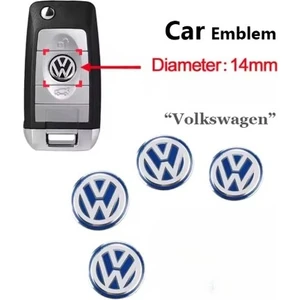 Volkswagen Polo Golf Passat Tiguan Arteon Touareg Caddy Jetta Beetle  Kumanda Logo Çap 14 mm 4 Adet