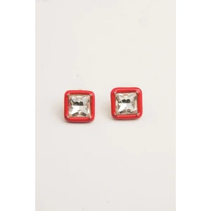 Swarovski Taşlı Mineli Kare Küpe