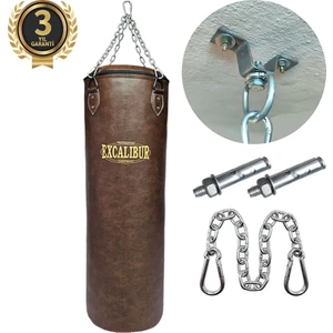 Klasik Boks Torbası 135 x 35 cm Kahve