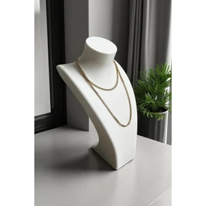 Şık Tasarımlı Plastik Kolye Standı - Takı Sergileme ve Düzenleme Büstü (Beyaz)