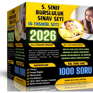 Enine Boyuna Eğitim 5. Sınıf Bursluluk Sınav Seti (5 Fasikül Kitap)
