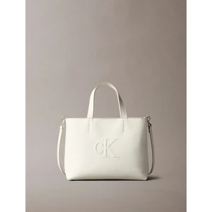 Calvin Klein Jeans Sculpted Mını Ew Tote Kadın Beyaz Çanta LV04K3111G-FUP