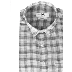 Bol Kesim Cepli Ekose Desenli Kısa Kol Erkek Gömlek