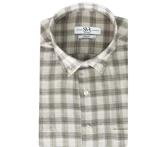 Bol Kesim Cepli Ekose Desenli Kısa Kol Erkek Gömlek