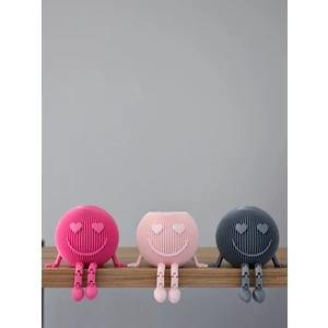 Dmrz Home 3'lü Dekoratif Gülen Yüz Mumluk 3 Renk