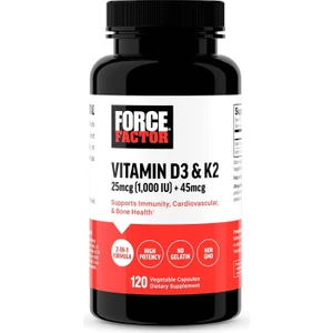 Force Factor Vitamin D3 K2 120 Caps