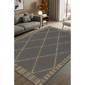 The Reef Design Kahverengi Baklava Dilimi Desenli Dijital Baskılı Dokuma Kaymaz Tabanlı Yıkanabilir Antialerjik Genç Odası Halısı