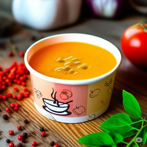 16 Oz Çorba Kasesi Kapaklı (25 Adet)