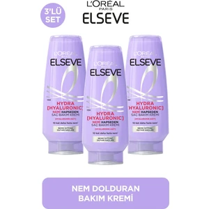 L'Oreal Paris 3'lü Elseve Hydra [Hyaluronic] Nem Dolduran Saç Kremi 250ml