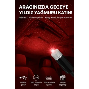 Kırmızı Ayak Altı Tavan LED Araç Içi Aydınlatma Oto Araba Iç Disko Ayarlanır USB Lamba Işık