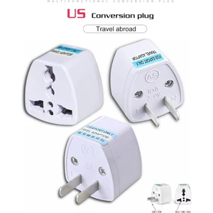 Ingiltere Abd Fiş Adaptörü 2 Pinli Amerikan Avrupa Seyahat Güç Adaptörü Dönüştürücü Elektrik Prizi Beyaz