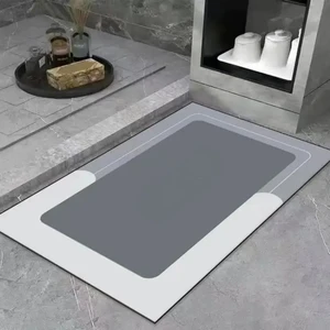 Kare Sihirli Su Emici Banyo Paspası Kaymaz Tabanlı Ayak Paspası 38X58 cm Yazısız Model M-60