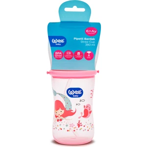 Wee Baby Bardak Pipetli 6+ Ay 380 ml Pembe