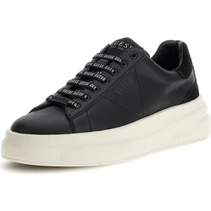 Siyah-Beyaz Erkek Deri Sneaker Elba