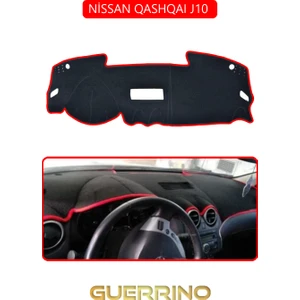Nissan Qashqaı J10 Torpido Koruma Halısı Kırmızı Kenar