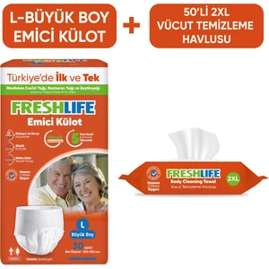 Large Emici Külot Bez 30 Adet + 2XL Vücut Temizleme Havlusu 50 Yaprak
