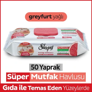 Easy Clean Süper Yüzey Temizlik Mutfak Havlusu&Mendili Greyfurt Yağlı 50 Yaprak
