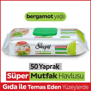 Easy Clean Süper Yüzey Temizlik Mutfak Havlusu&Mendili Bergamot Yağlı 50 Yaprak
