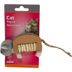 Peluş Hışırtılı Kedı Oyuncağı Fare 10X6 Cm