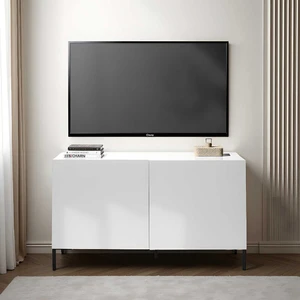 adore mobilya Roma 2 Kapaklı Modüler Tv Ünitesi - Mat Lake Beyaz 120X70X43 cm (Gxyxd)