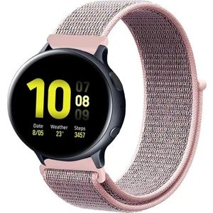 Samsung Galaxy Watch Active 2 40MM / 44MM Akıllı Saat Uyumlu Spor Kumaş Desenli Cırt Cırtlı Kordon Kayış