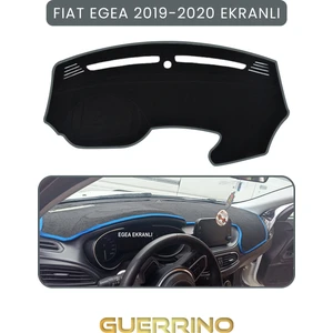 Fıat Egea 2019-2024 Modellerine Uygun Ekranlıtorpido Koruma Halısı Gri Kenar