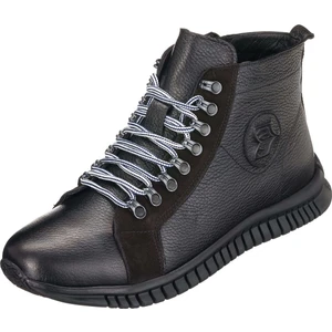 Costo Shoes BRK2103 Siyah Büyük Numara Dana Derisi Rahat Geniş Kalıp Erkek Bot 47