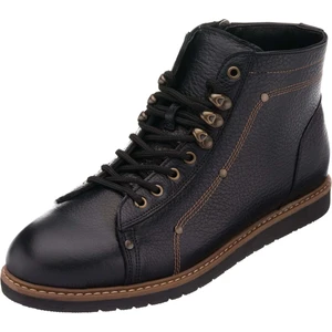 Costo Shoes  Siyah Crazy Yağlı Termo Taban Büyük Numara Dana Derisi Rahat Geniş Kalıp Üst Kalite Erkek Bot