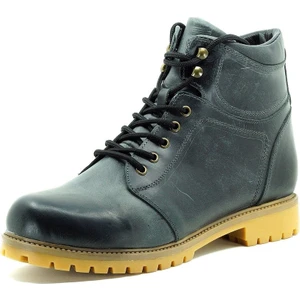 Costo Shoes Cyn 2022  Gri Crazy Deri Büyük Numara Erkek Bot Özel Crazy Yağlı Deri