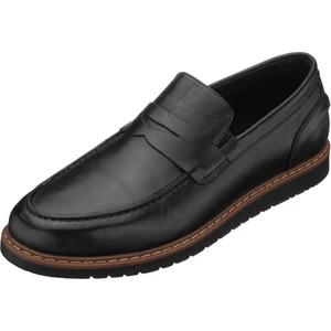 Costo Shoes 45,46,47,48,49,50 Numaralarda AYL1112 Siyah Deri Termo Taban 4 Mevsim Büyük Numara Üst Kalite Erkek Ayakkabısı