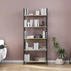 adore mobilya Profile 5 Raflı Kitaplık-Açık Ceviz(Tori) 73X172X35 cm (Gxyxd)