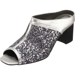 Costo Shoes 41-42-43-44 Numaralarda KH2023 Lame Taşlı Topuklu Büyük Numara Kadın Terlik