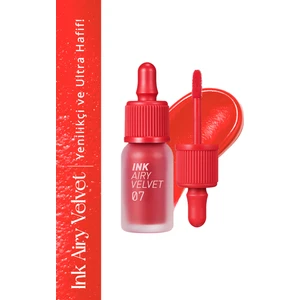 Uzun Süre Kalıcı ve Hafif Formüllü Kadife Bitişli Tint PERIPERA Ink Airy Velvet (7 Heart Grapefruit) 