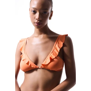 Turuncu Mango Deep Frill Bikini Üstü