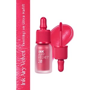 Uzun Süre Kalıcı Hafif Formüllü Kadife Bitişli Tint PERIPERA Ink Airy Velvet(20Beautiful Coral Pink) 