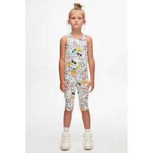 Cute Faces Kız Çocuk Desenli Diz Altı Tayt Kapri