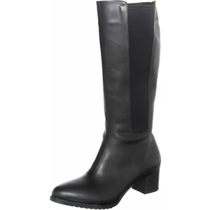 Costo Shoes K4001 Siyah Streçli Rahat Kalıp Büyük Numara Çizme