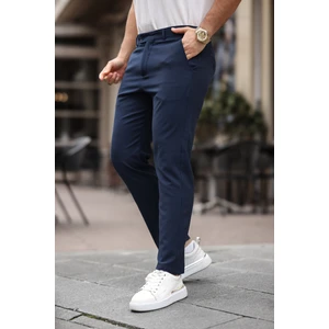 Mero Life Erkek Lacivert Italyan Kesim Slim Fit Kaliteli Esnek Likralı Bilek Boy Kumaş Pantolon