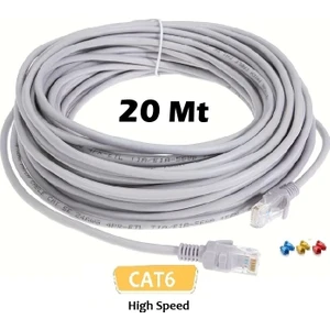 Cat6 Internet Ethernet Kablosu Utp Patch Kablo High Speed (20 Metre)