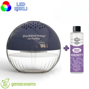 Blackbird Home Işıklı Hava Temizleyici Küre Antrasit + 150 ml Serenity Küre Solüsyonu