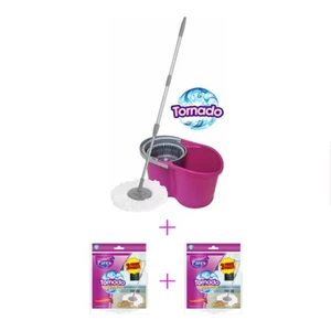 Tornado Döner Başlıklı Temizlik Seti +2 Adet Yedek Mop
