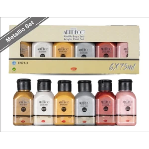 Akrilik Boya 6x75 ml Metalik Renkler