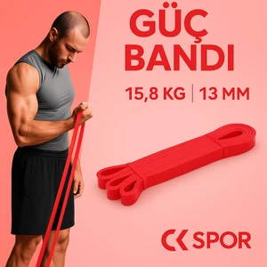 13 mm Kırmızı Güç Bandı Fitness Resistance Powerband Hafif Direnç Lastiği Pilates Latex Aerobik Squat