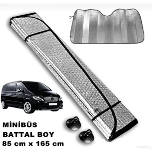 Oto Ön Cam Güneşlik Metalize Jumbo Büyük Boy Gümüş Maxi 85 x 165 cm