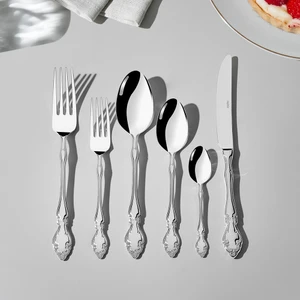 Adriana Sade 6 Kişilik 36 Parça Deri Kutulu Çatal Kaşık Bıçak Takımı