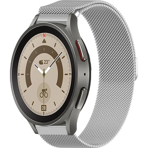 Samsung Galaxy Watch 4 5 5pro 6 7 FE 40mm ve 44mm ile Uyumlu Kordon Hasır Metal Örgü Mıknatıslı Milano Kayış