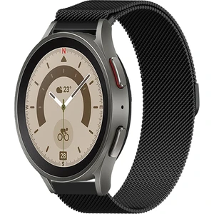 Samsung Galaxy Watch 4 5 5pro 6 7 FE 40mm ve 44mm ile Uyumlu Kordon Hasır Metal Örgü Mıknatıslı Milano Kayış